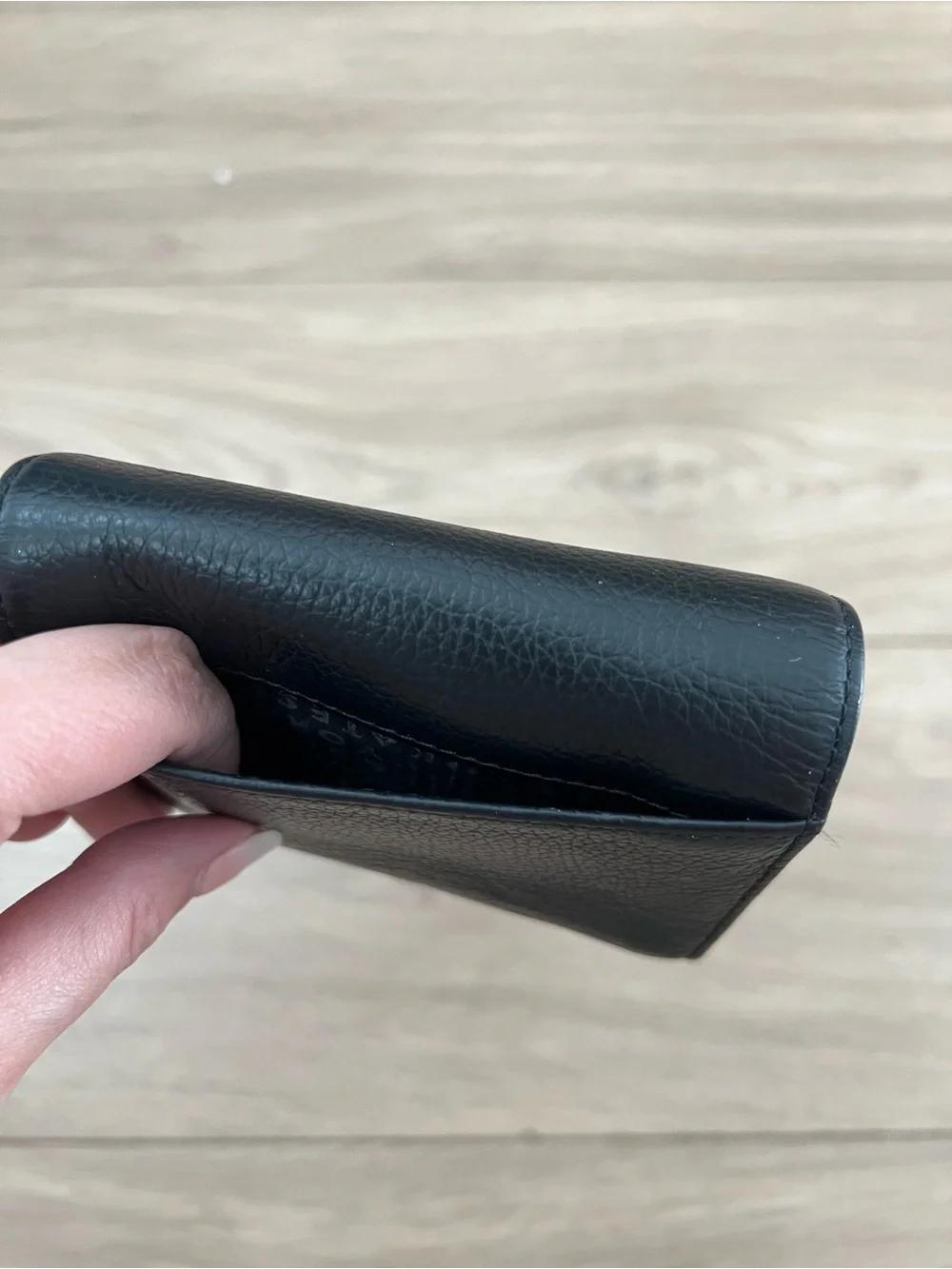 Kate Spade New York Trifold Black Leather Compact Wallet